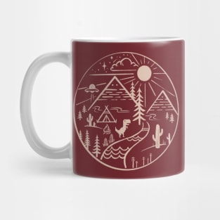 Explore world no internet dino Mug